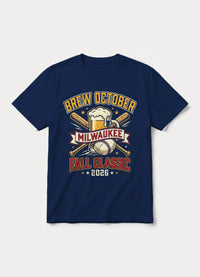 Brew October Milwaukee baseball graphic tee in navy