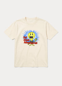 Fact Attack Adventures graphic tee in beige