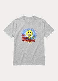 Fact Attack Adventures graphic tee in silver