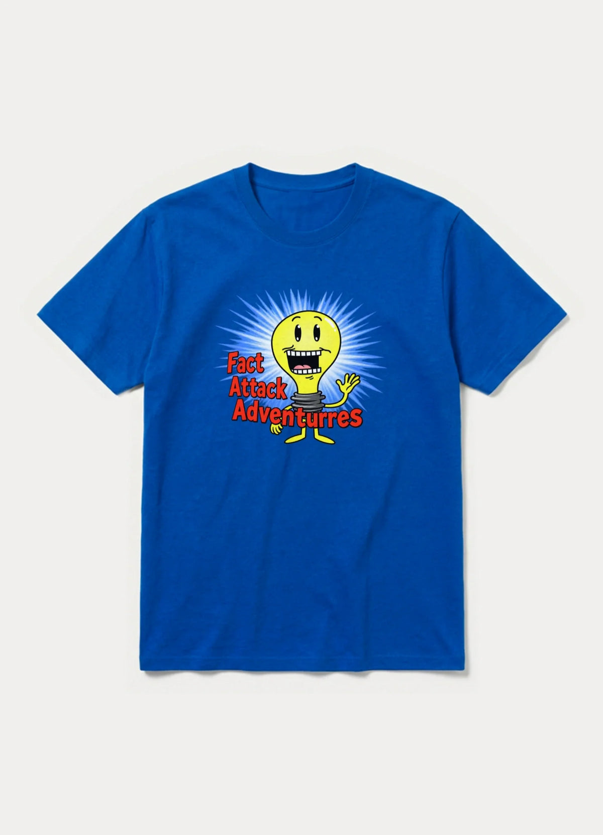Fact Attack Adventures graphic tee in blue