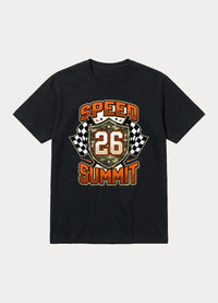 Speed Summit 26 racing graphic tee in black