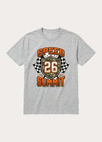 Speed Summit 26 racing graphic tee in silver