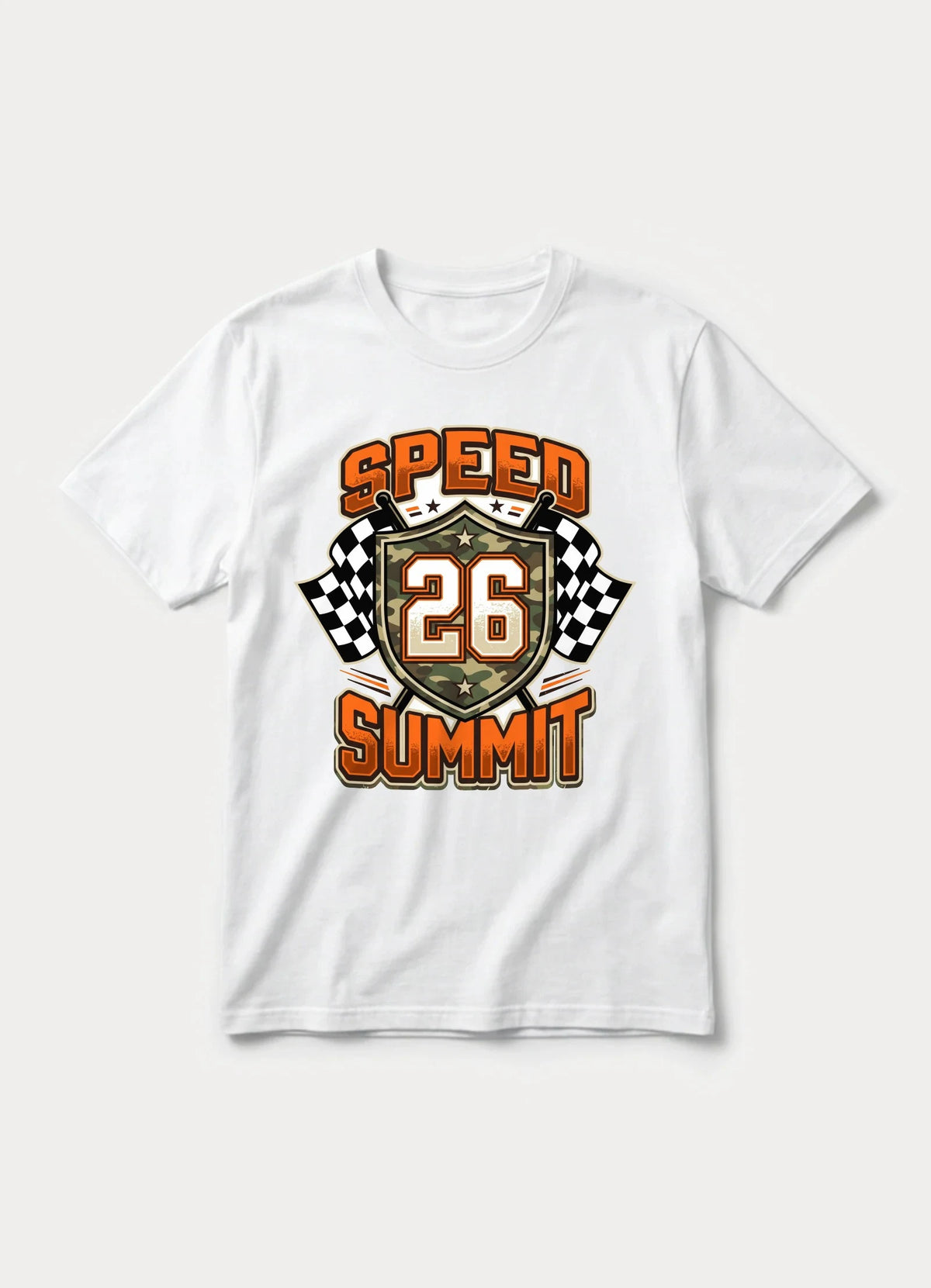Speed Summit 26 racing graphic tee in white
